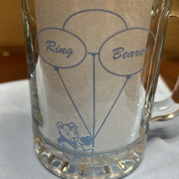 Ring Bearer glass mug wedding gift for the little guy to remember the experience - Picture 8 of 8